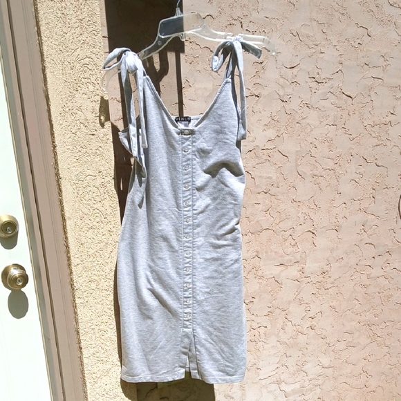 VENUS Gray Sleeveless Tie-Shoulder Dress SZ MEDIUM - Picture 2 of 15
